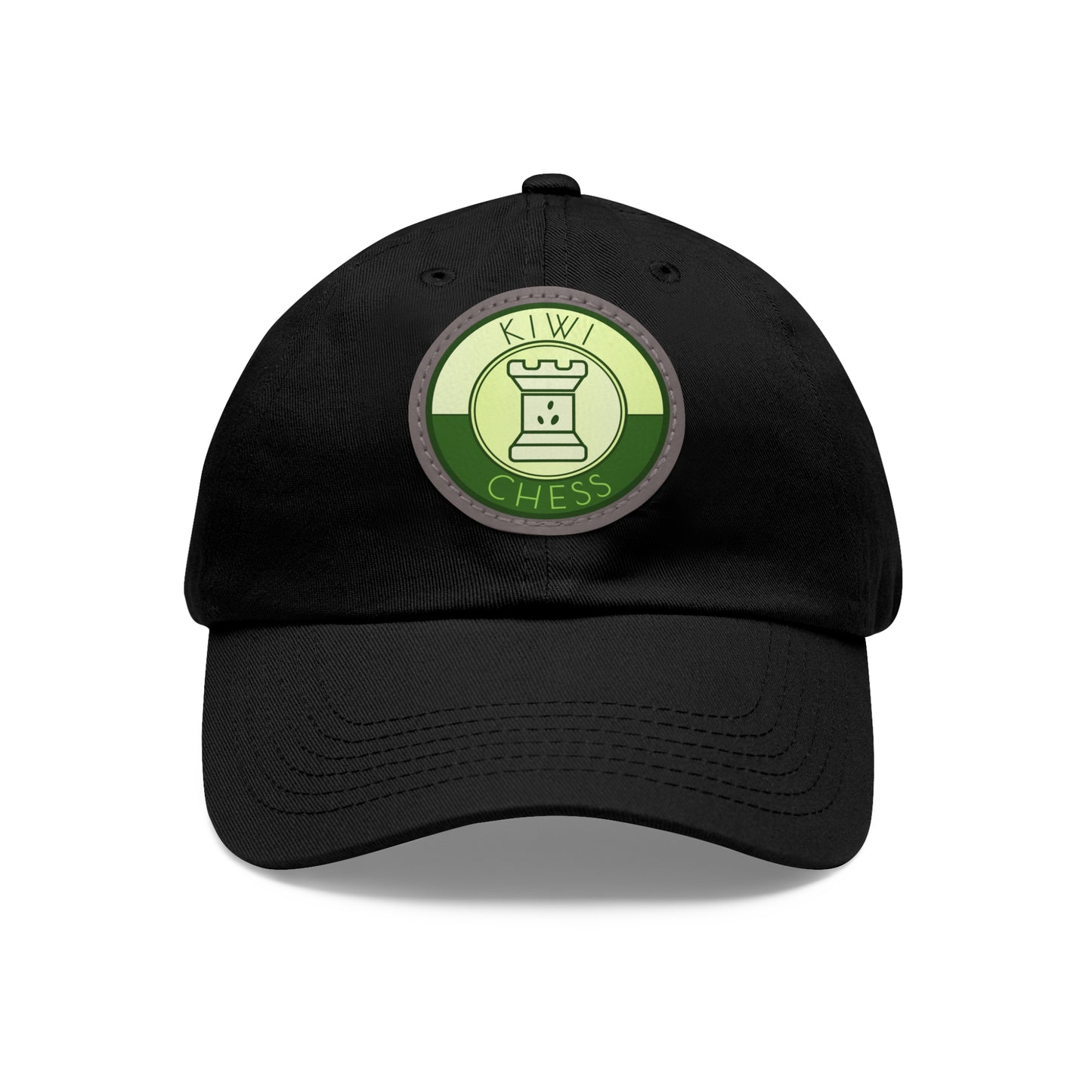 Kiwi Chess Dad Hat with Leather Patch