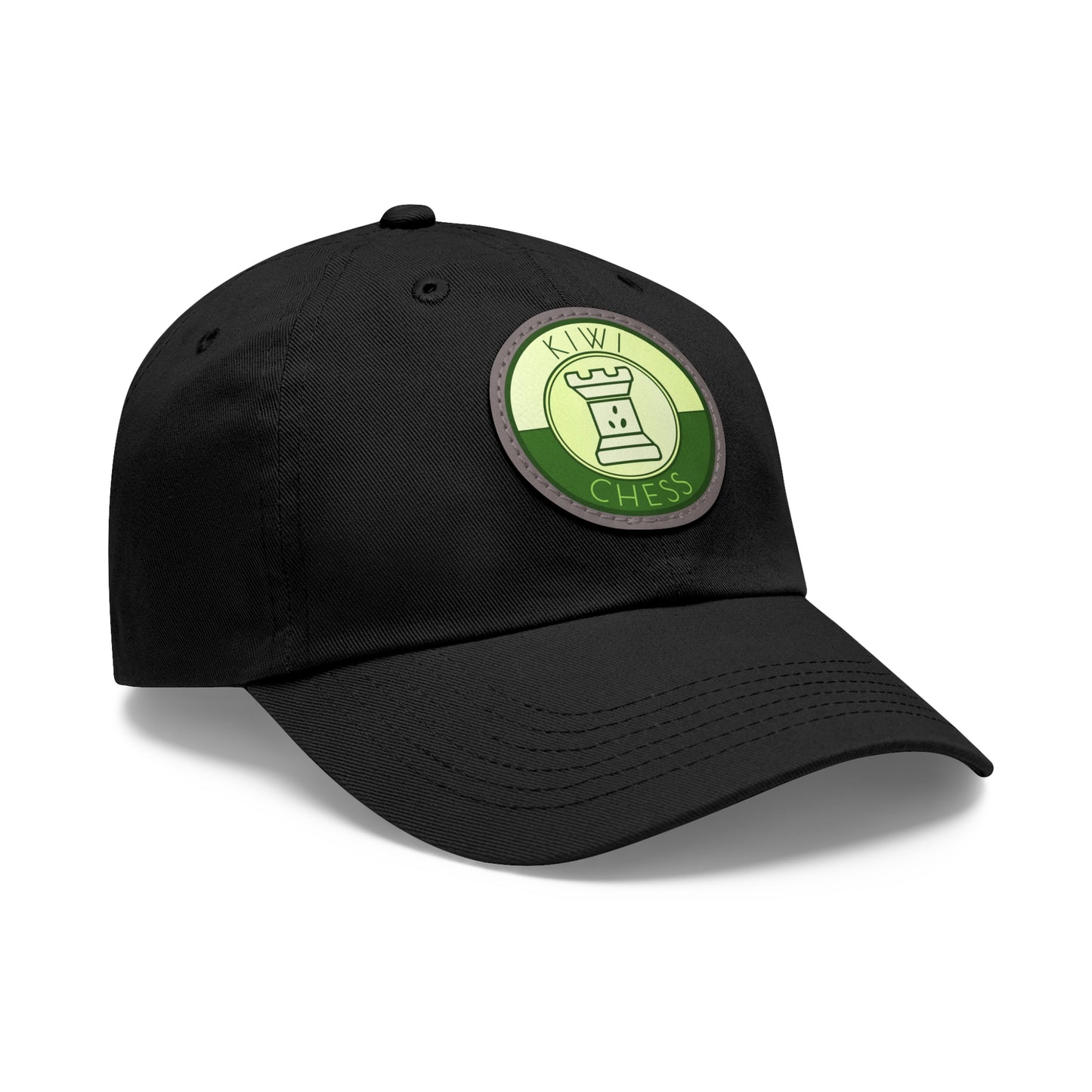 Kiwi Chess Dad Hat with Leather Patch